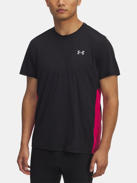 Футболка Under Armour Trail Run Zip SS Man Black
