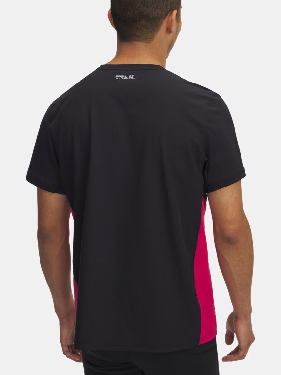 Футболка Under Armour Trail Run Zip SS Man Black