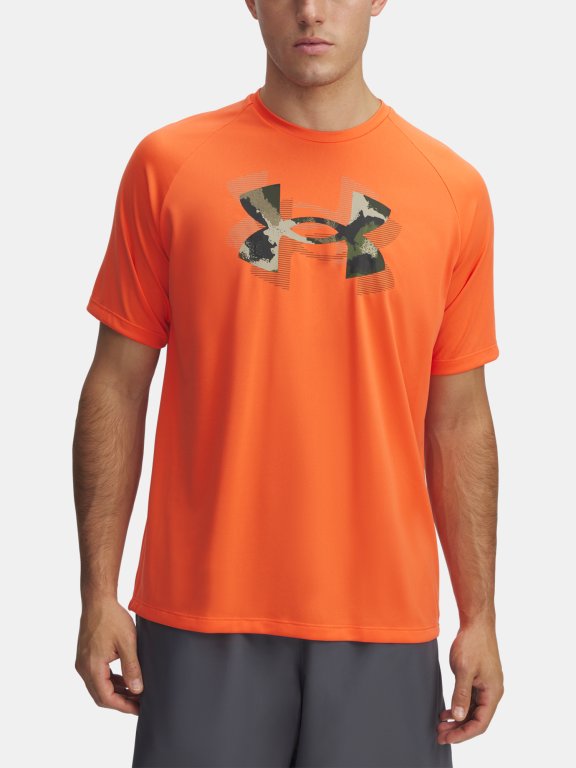 Футболка Under Armour Tech Print Fill SS Man Orange