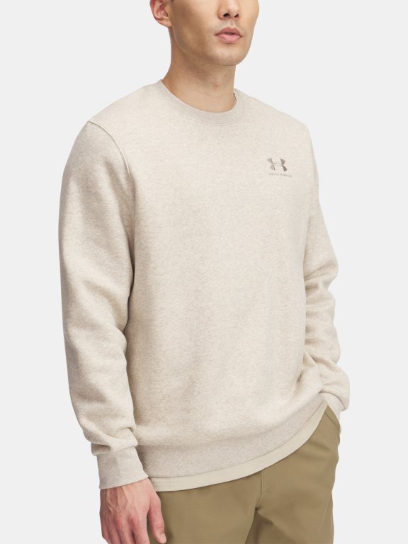 Кофта Under Armour Icon Fleece Crew Man коричнева
