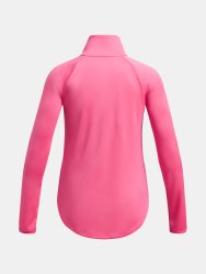 Футболка Under Armour Tech Graphic 1/2 Zip Jr Pink