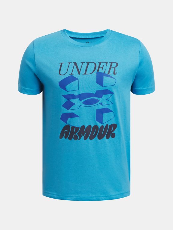 Футболка Under Armour Split Big Logo SS Jr Blue
