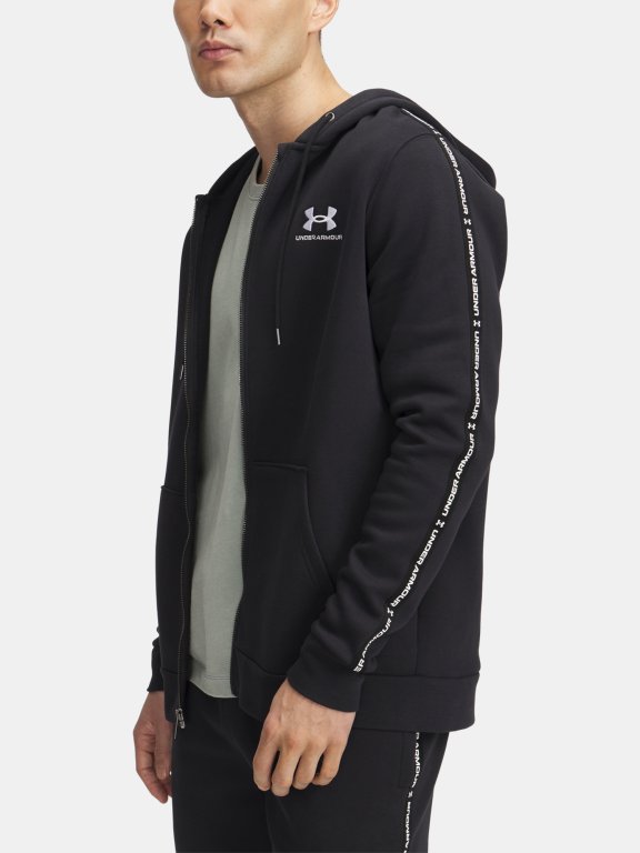 Кофта Under Armour Icon Fleece FZ Taping Man чорна