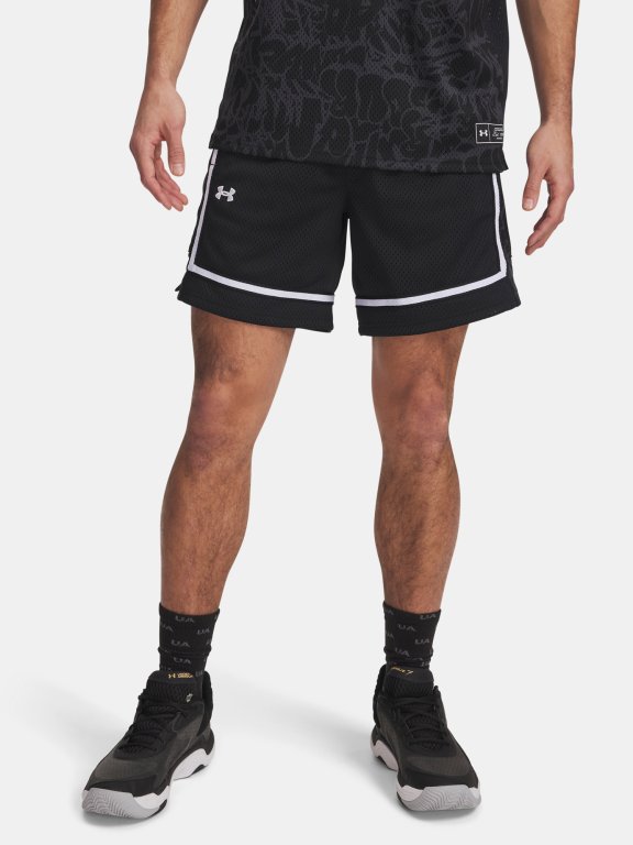 Kraťasy Under Armour Zone Pro 7In Mesh Short Prntd Man Black