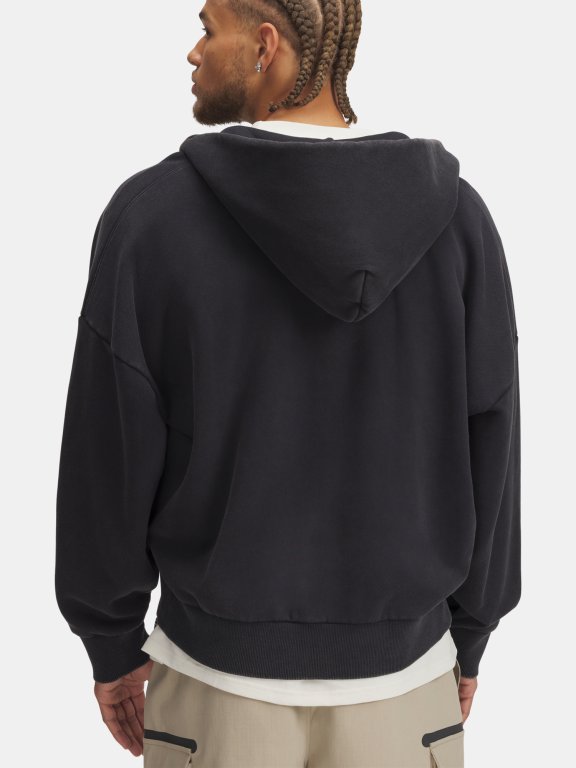Кофта Under Armour Icon Hwt Fleece Wash FZ чорна