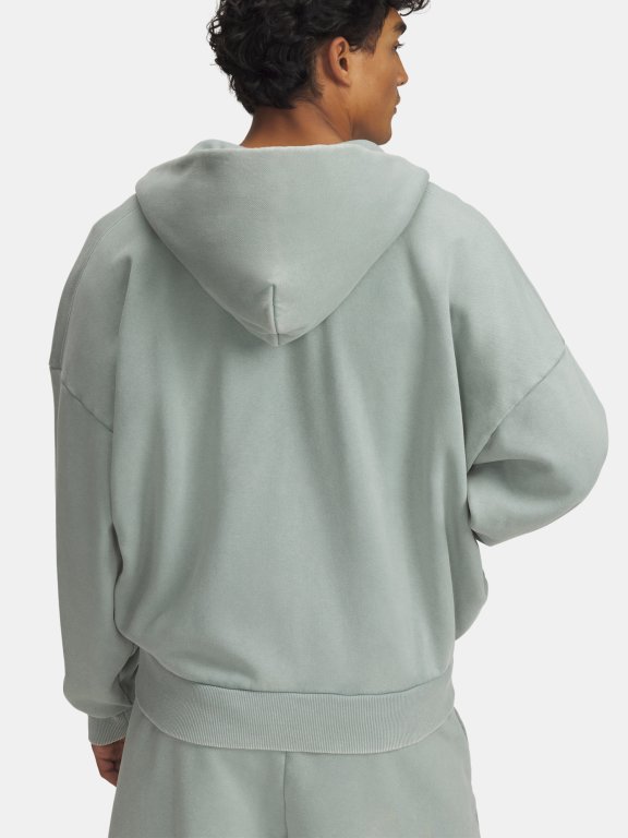 Кофта Under Armour Icon Hwt Fleece Wash FZ зелена
