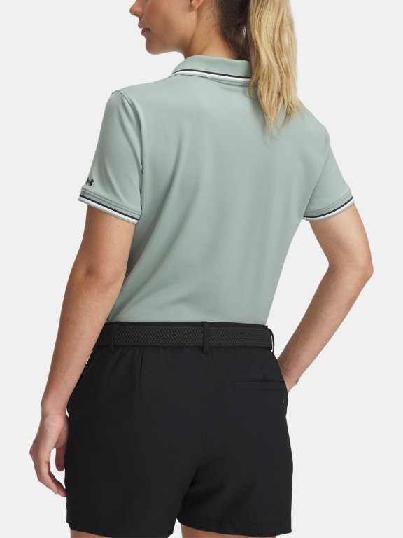 Футболка Under Armour Drive SS Rib Polo Wmn Green
