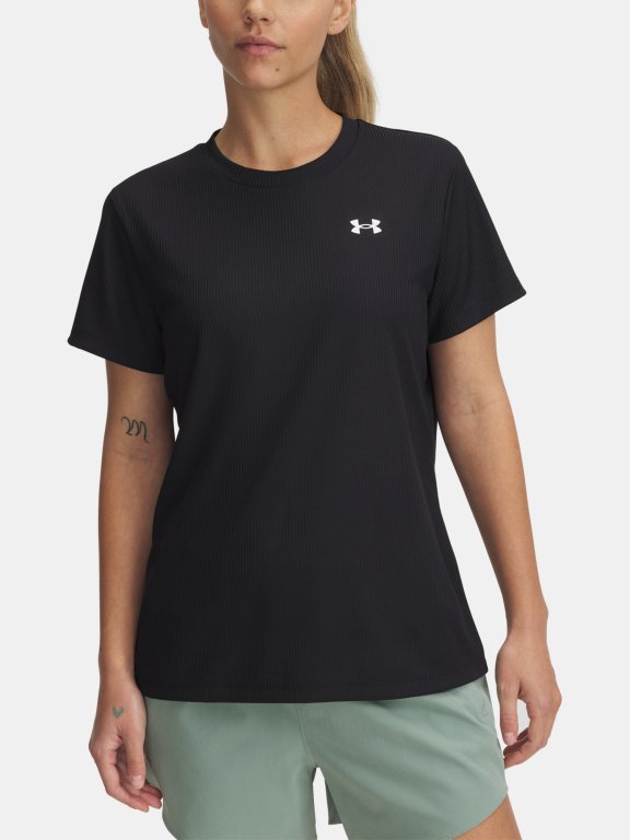 Футболка Under Armour Tech Rib SSc Wmn Black