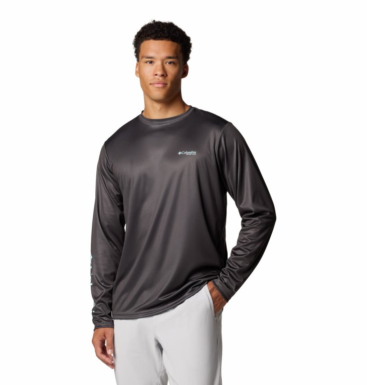 Футболка Columbia Terminal Tackle PFG™ Fish Shine LS M - сіра