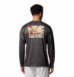 Футболка Columbia Terminal Tackle PFG™ Fish Shine LS M - сіра