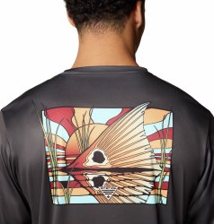 Футболка Columbia Terminal Tackle PFG™ Fish Shine LS M - сіра