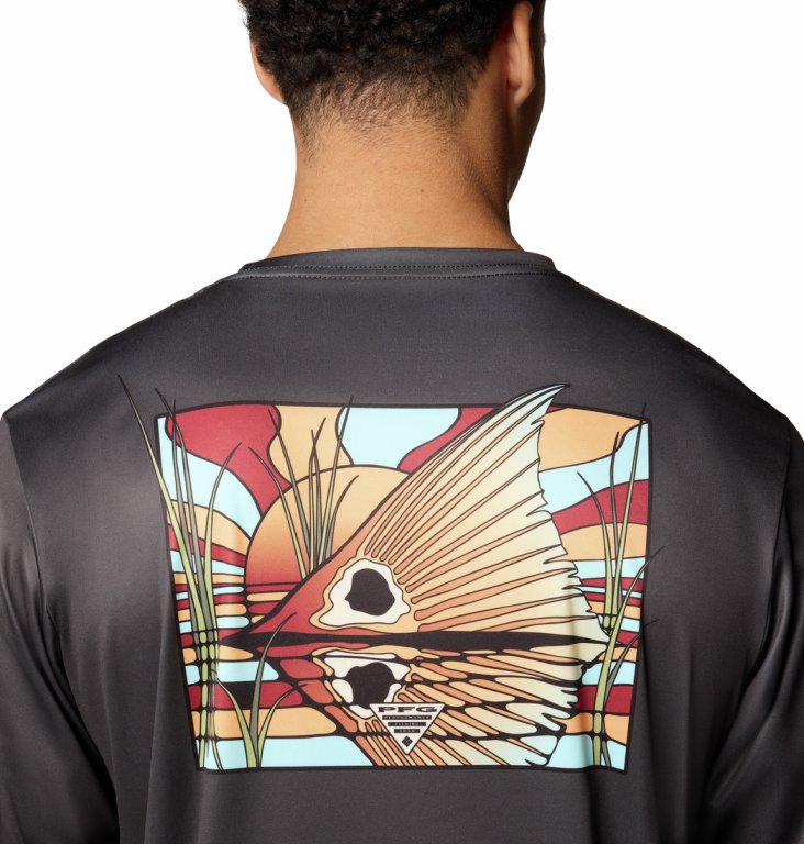 Футболка Columbia Terminal Tackle PFG™ Fish Shine LS M - сіра