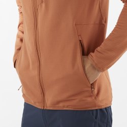 Світшот Salomon Essential Lightwarm FZ M - коричневий