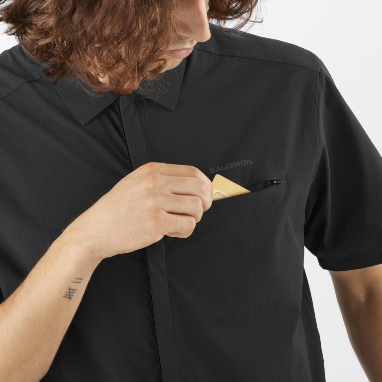 Сорочка Salomon Xplration SS Shirt M - чорна