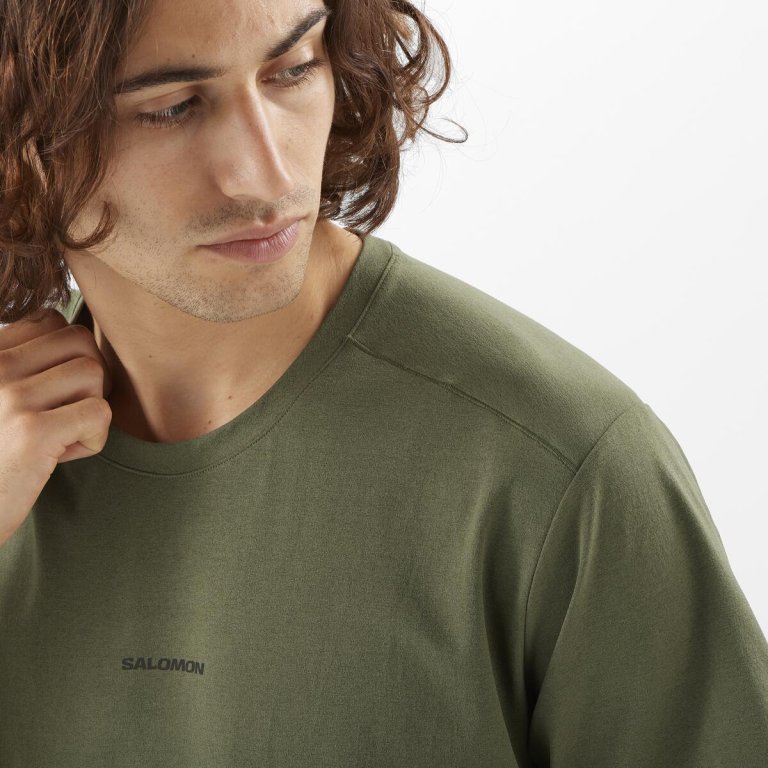 Футболка Salomon Trackline SS Tee M - зелена