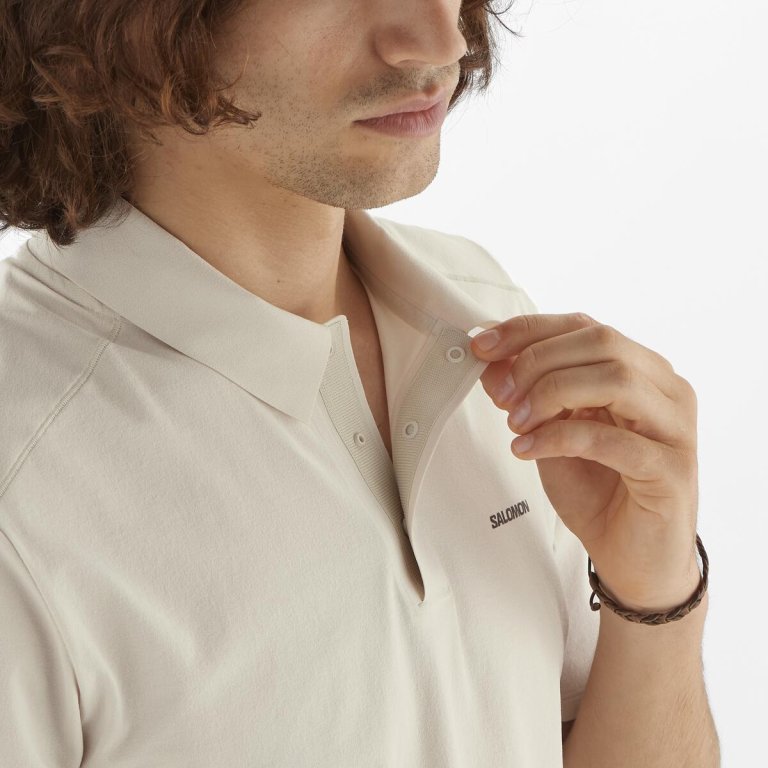 Футболка Salomon Trackline Polo M - бежева