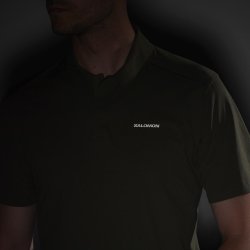 Футболка Salomon Trackline Polo M - зелена