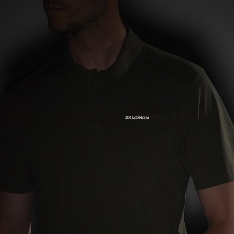 Футболка Salomon Trackline Polo M - зелена
