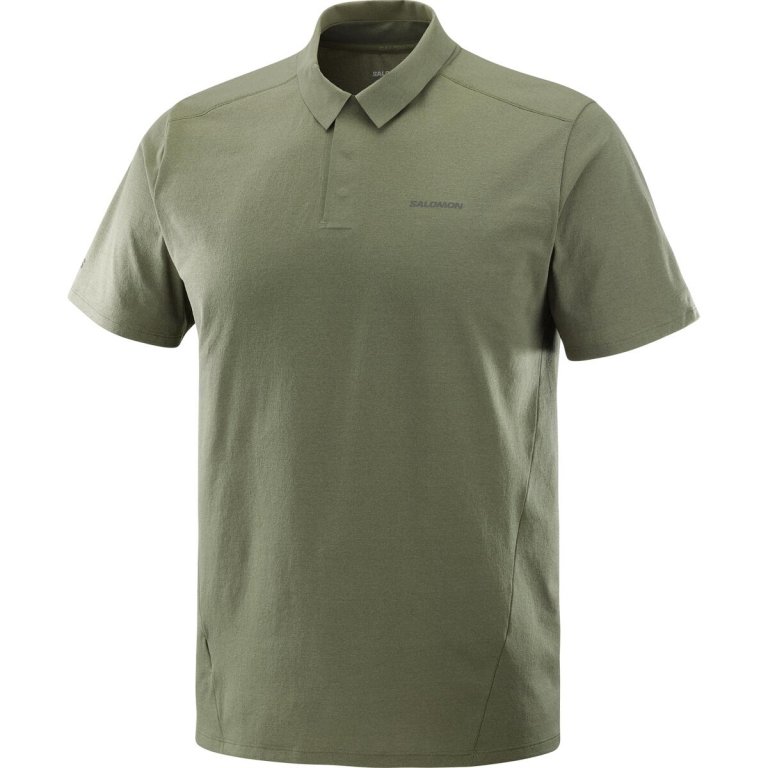 Футболка Salomon Trackline Polo M - зелена