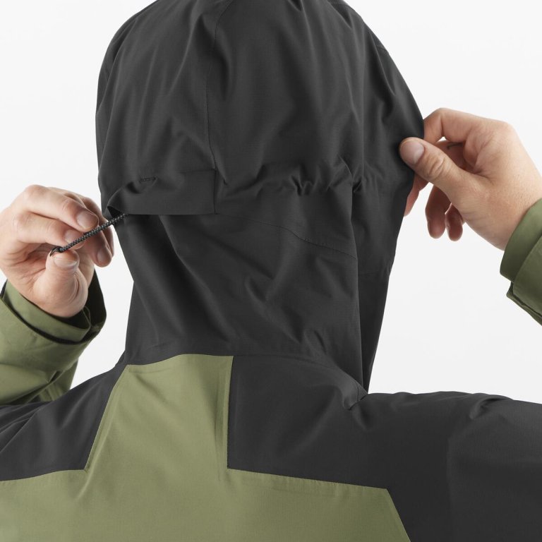 Куртка Salomon Outerpath 2.5L Jkt M - зелено/чорна