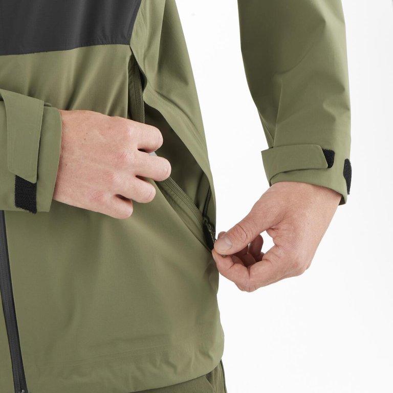 Куртка Salomon Outerpath 2.5L Jkt M - зелено/чорна