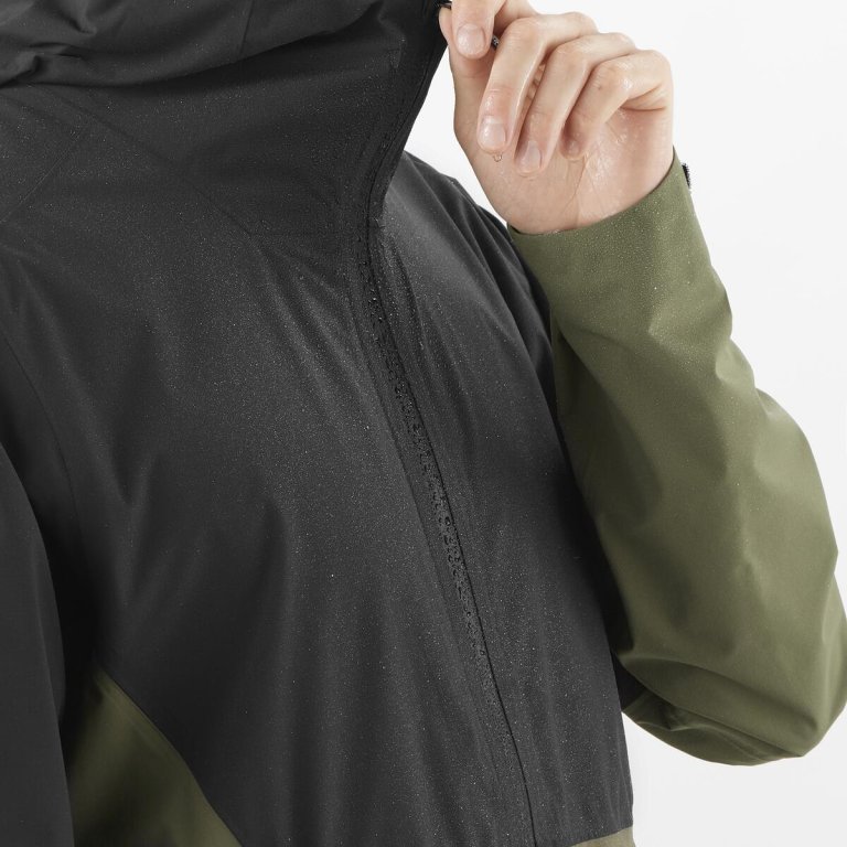 Куртка Salomon Outerpath 2.5L Jkt M - зелено/чорна