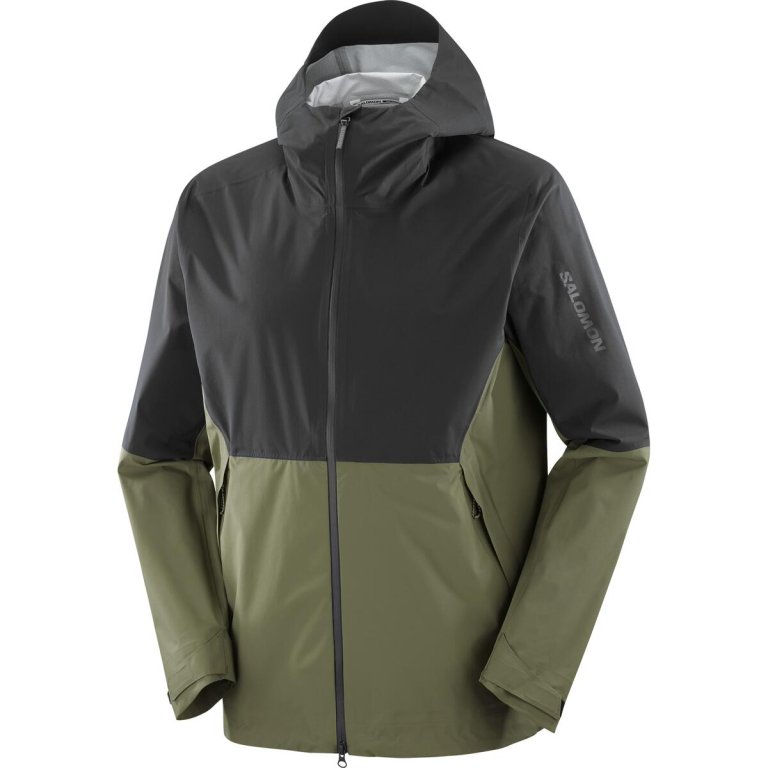 Куртка Salomon Outerpath 2.5L Jkt M - зелено/чорна