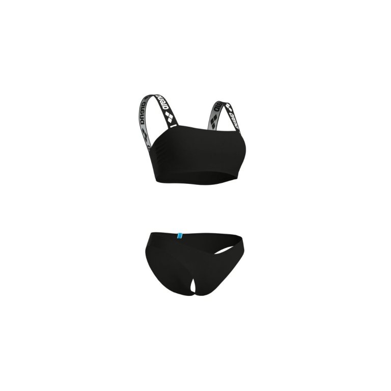 Plavky Arena Elastic Solid Bikini Bandeau W - černá