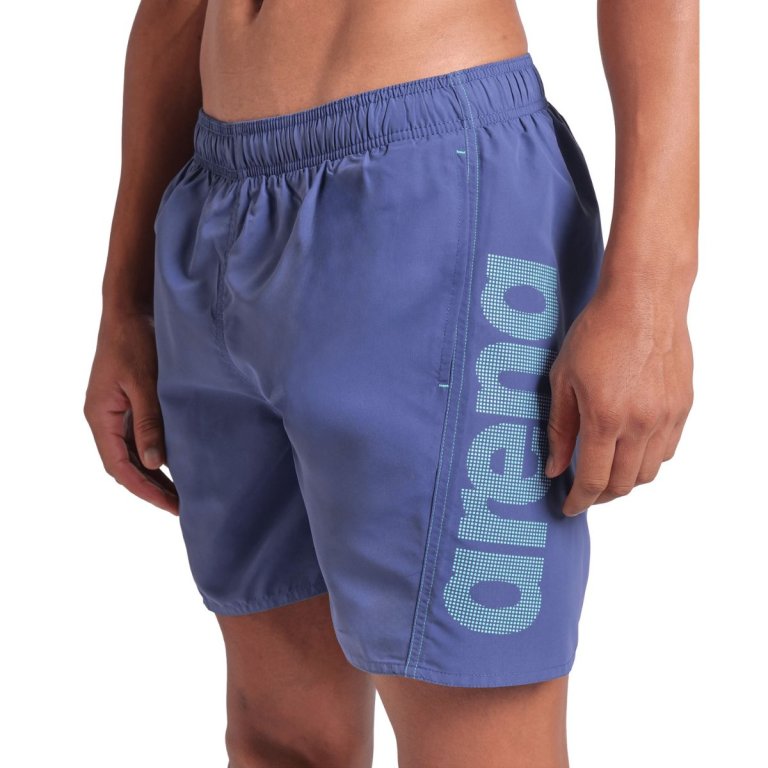Plavky Arena Fundamentals Logo Boxer M - modrá