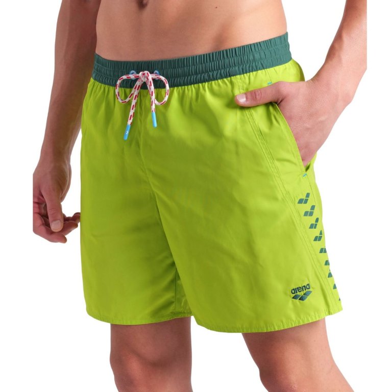 Plavky Arena Team Stripe Beach Boxer M - zelená
