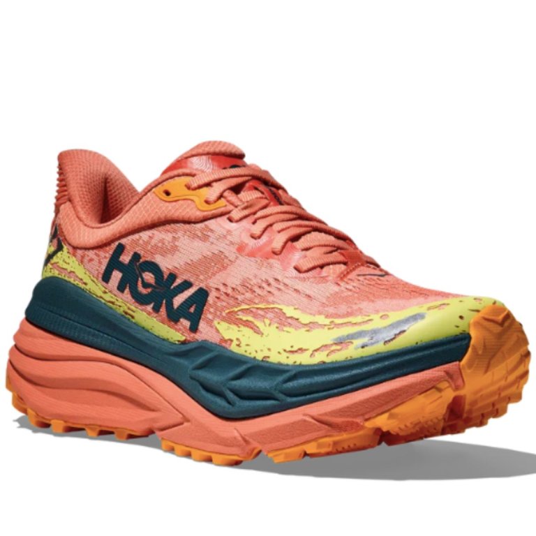 Кросівки Hoka Stinson 7 W - помаранчево/зелені