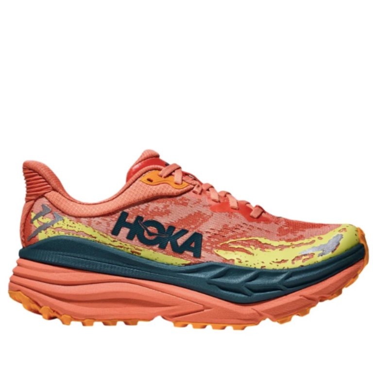 Кросівки Hoka Stinson 7 W - помаранчево/зелені