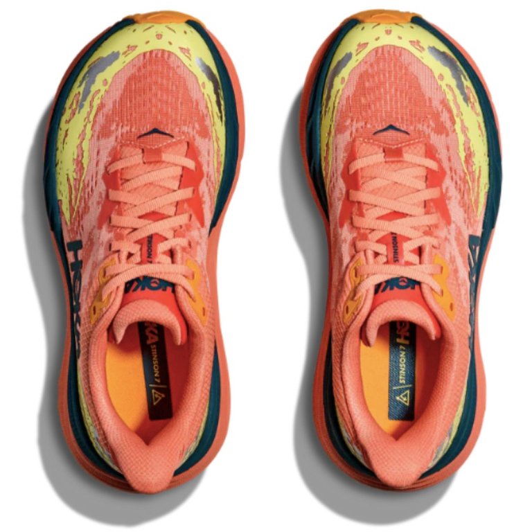 Кросівки Hoka Stinson 7 W - помаранчево/зелені