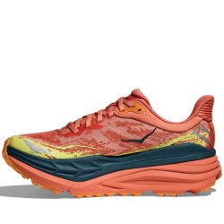 Кросівки Hoka Stinson 7 W - помаранчево/зелені