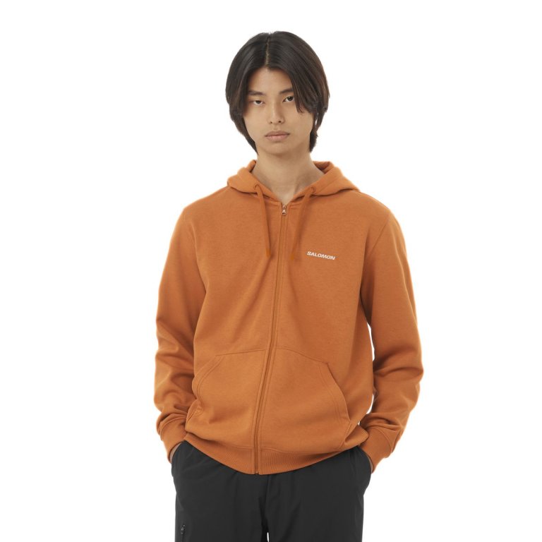 Худі Salomon Logo FZ Hoodie M - помаранчеве
