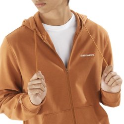 Худі Salomon Logo FZ Hoodie M - помаранчеве