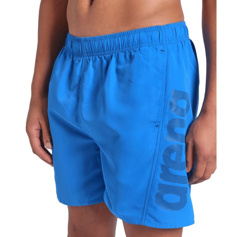 Plavky Arena Fundamentals Logo Boxer M - modrá