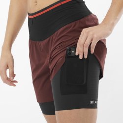 Шорти Salomon S/LAB Ultra 2In1 Short W - коричневі