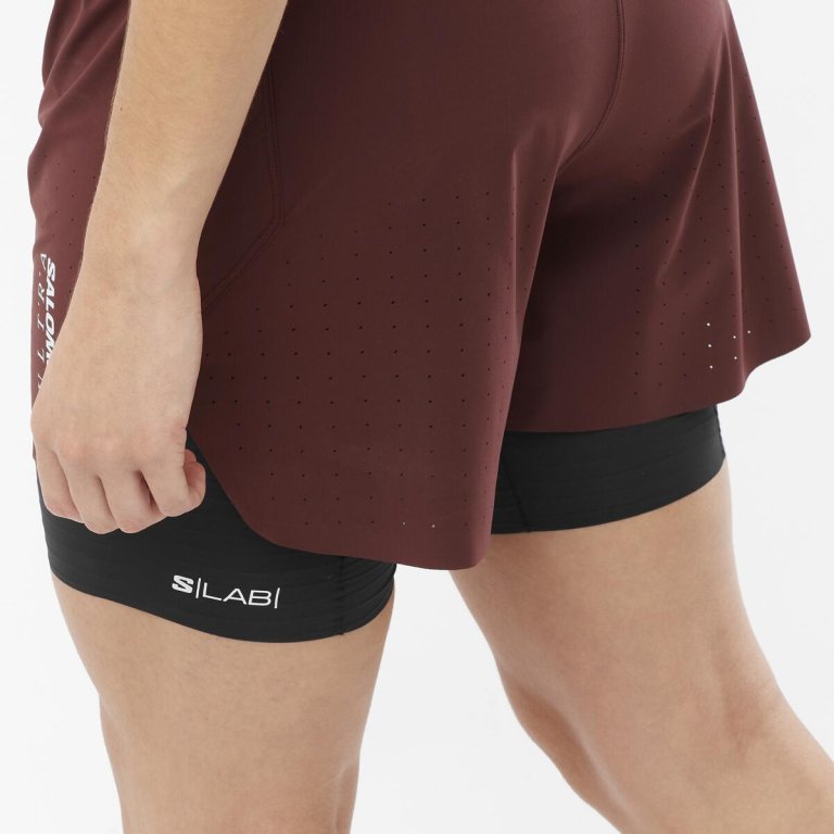 Шорти Salomon S/LAB Ultra 2In1 Short W - коричневі