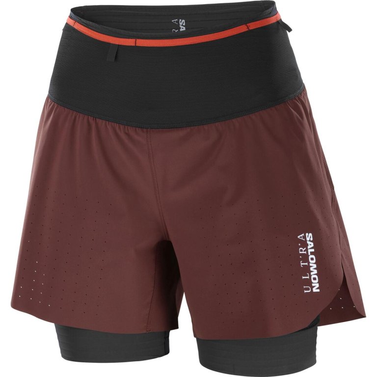 Шорти Salomon S/LAB Ultra 2In1 Short W - коричневі