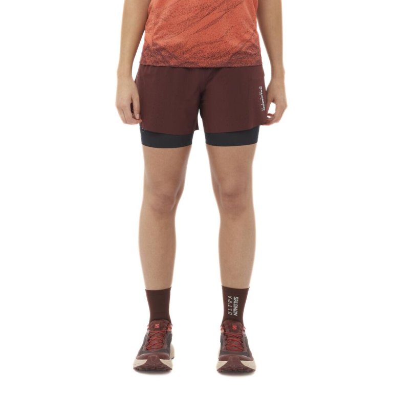 Шорти Salomon S/LAB Ultra 2In1 Short W - коричневі