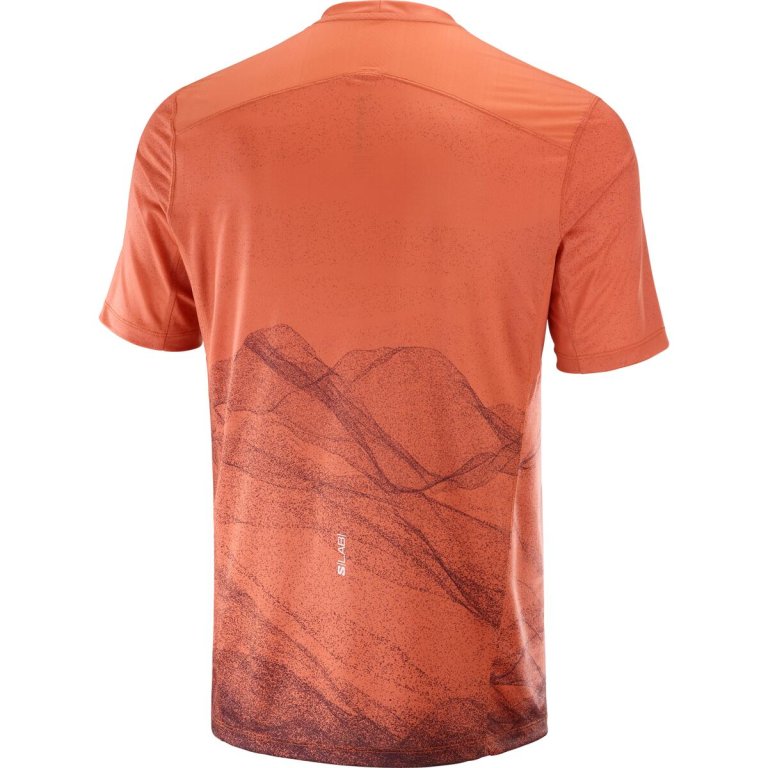 Футболка Salomon S/LAB Ultra Print Tee M - помаранчева