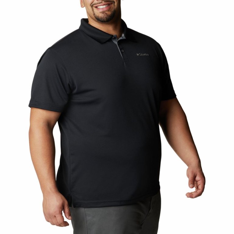 Футболка Columbia Utilizer™ Polo M (плюс розмір) - чорна