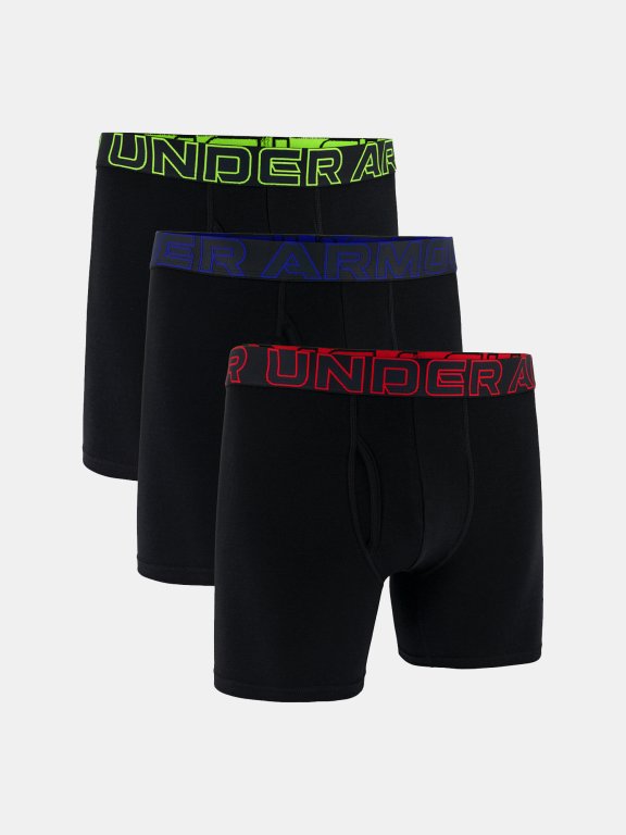 Труси Under Armour Performance Cotton 6In 3Pk Boxer Briefs M - чорні