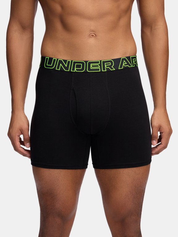Труси Under Armour Performance Cotton 6In 3Pk Boxer Briefs M - чорні
