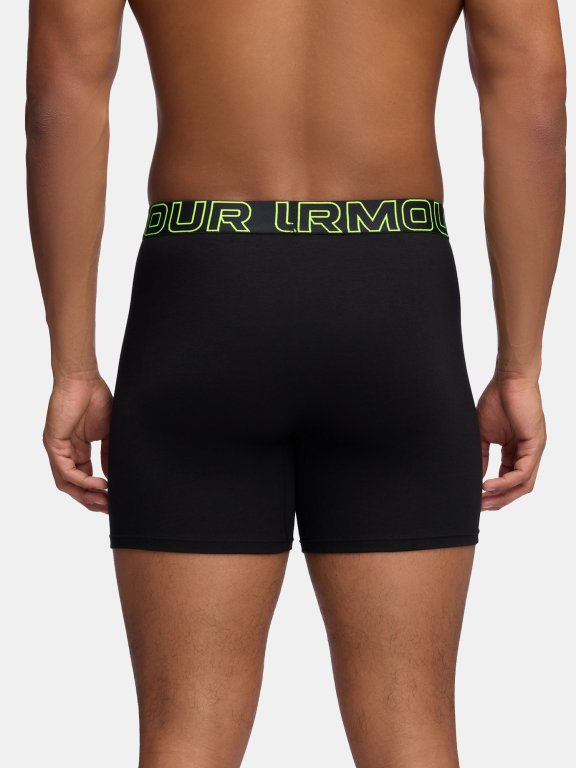 Труси Under Armour Performance Cotton 6In 3Pk Boxer Briefs M - чорні