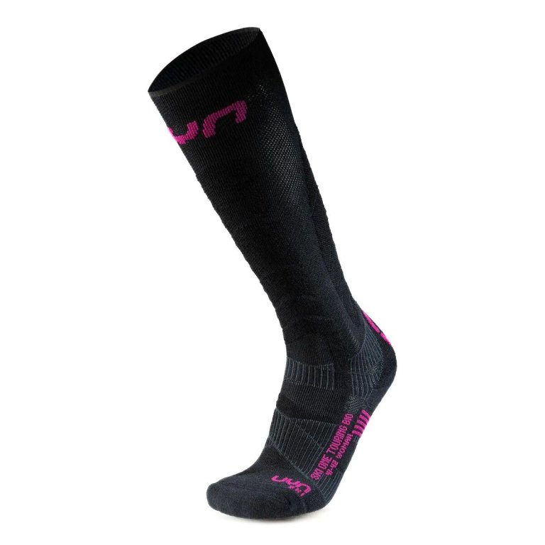 Шкарпетки Uyn Ski Touring Socks One Bio W - чорно/рожеві