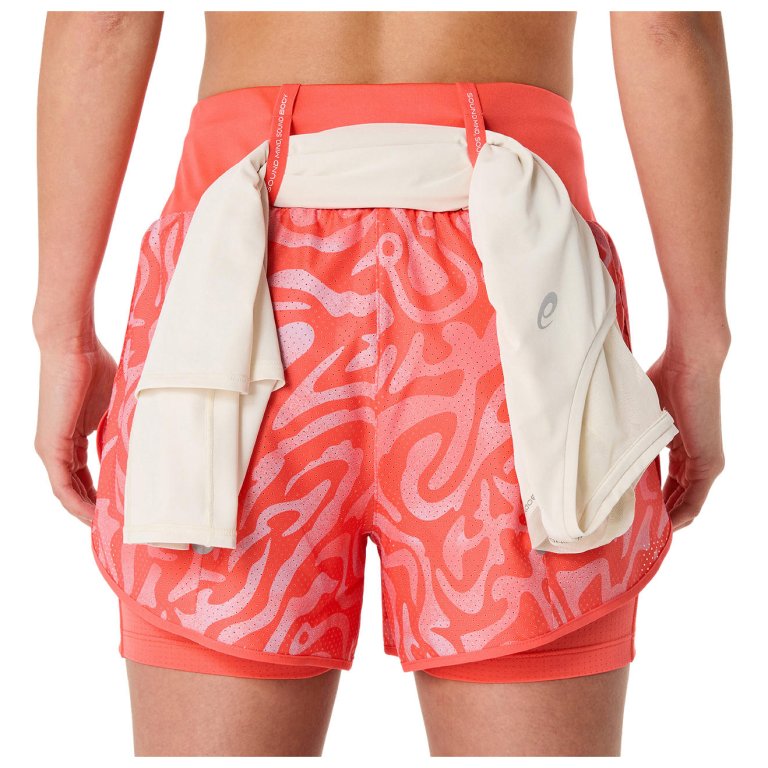 Шорти Asics Road All Over Print 2-N-1 3.5In Short W - помаранчеві