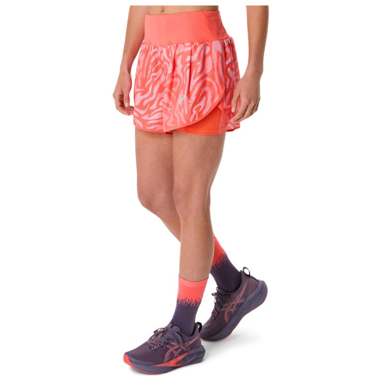 Шорти Asics Road All Over Print 2-N-1 3.5In Short W - помаранчеві