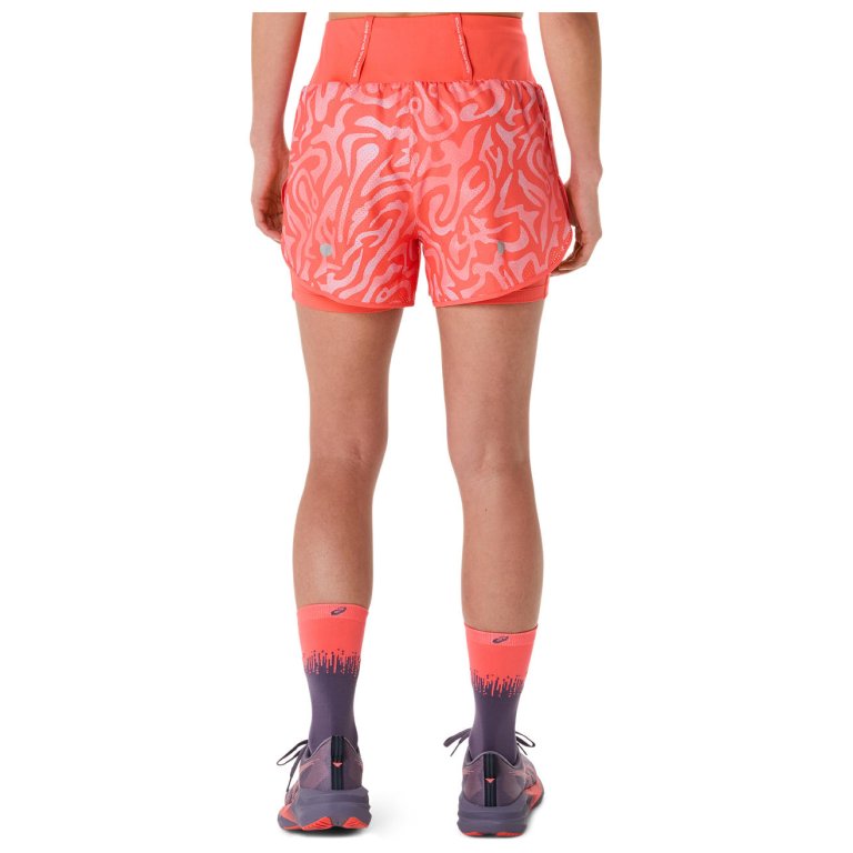 Шорти Asics Road All Over Print 2-N-1 3.5In Short W - помаранчеві